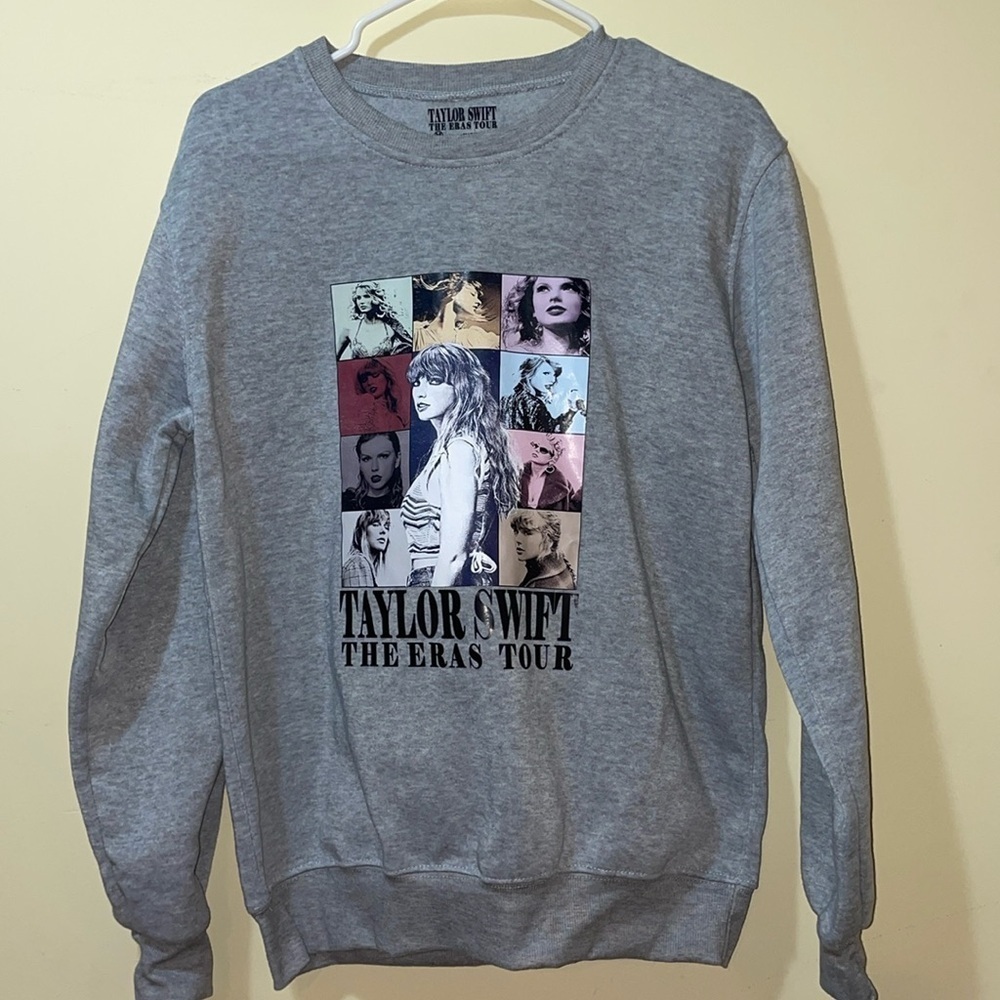 Womens Like New Taylor Swift The Eras Tour Crew Neck Sweater